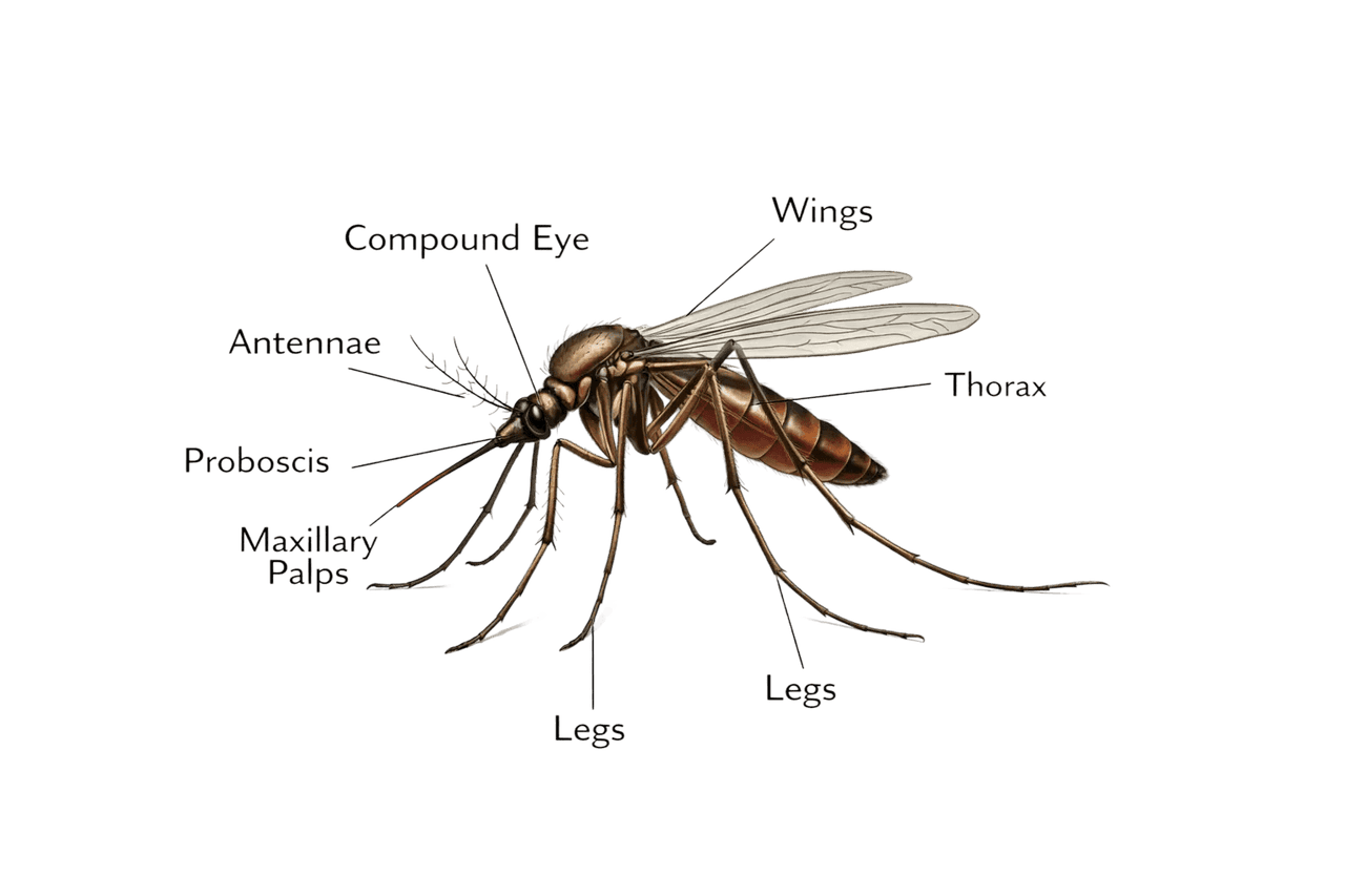 Mosquito anatomy diagram