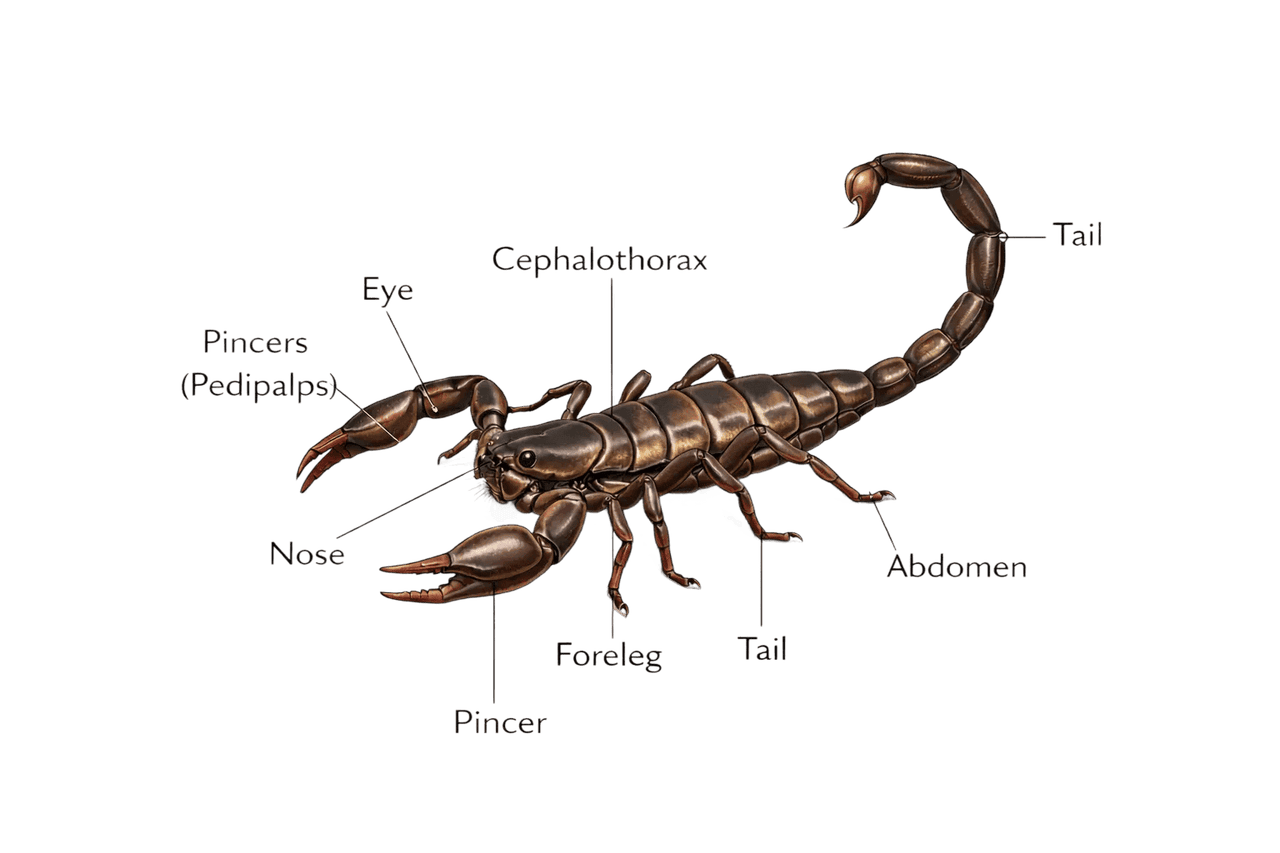 Scorpion anatomy diagram