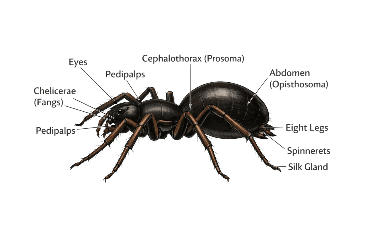 Spider anatomy diagram