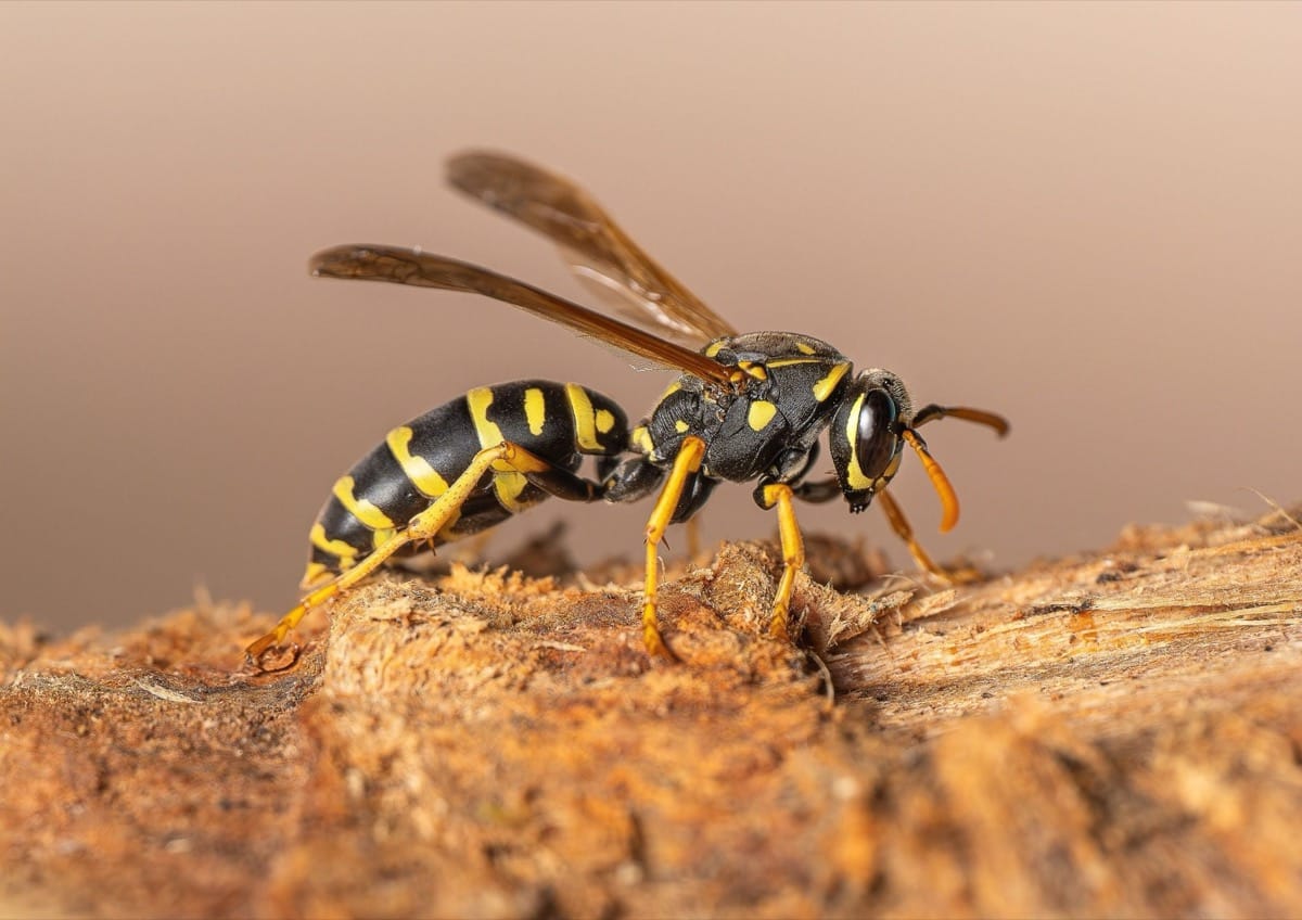 Wasp on a surface near the home